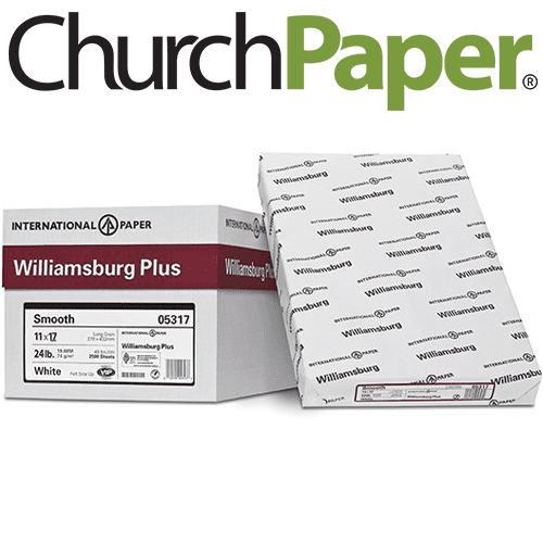 Williamsburg 11 x 17 24/60 White Paper 500 Sheets/Ream